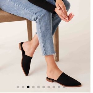 Anne Klein Vassar Knit Mule -  9.5 black